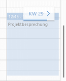 Der Screenshot zeigt einen Termin während des Verschiebens per Drag & Drop.