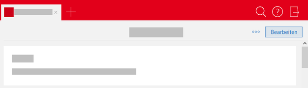 Der Screenshot zeigt einen zum Lesen geöffneten Datensatz. Oben rechts befindet sich die Schaltfläche Bearbeiten.