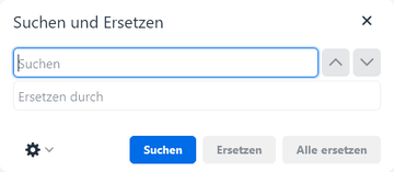 Der Screenshot zeigt das Fenster Suchen und Ersetzen.
